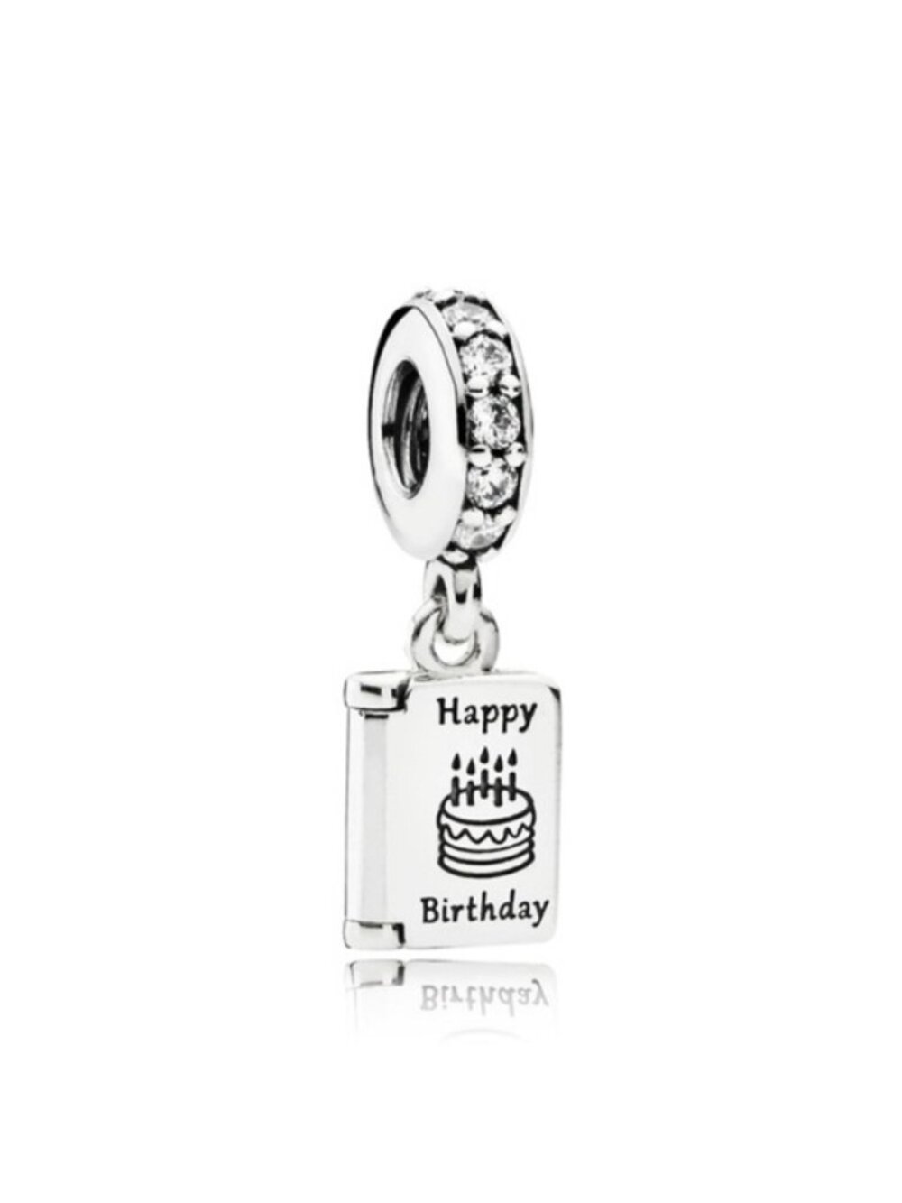 Pandora Sterling Silver Birthday Wishes Card with Clear Zirconia - 791723cz